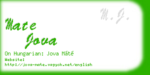 mate jova business card
