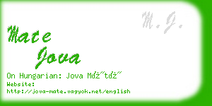 mate jova business card